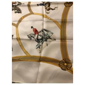 Hermès-Rare Carré Hermès Général L'Hotte French Riding School by Jean de Fougerolle-White